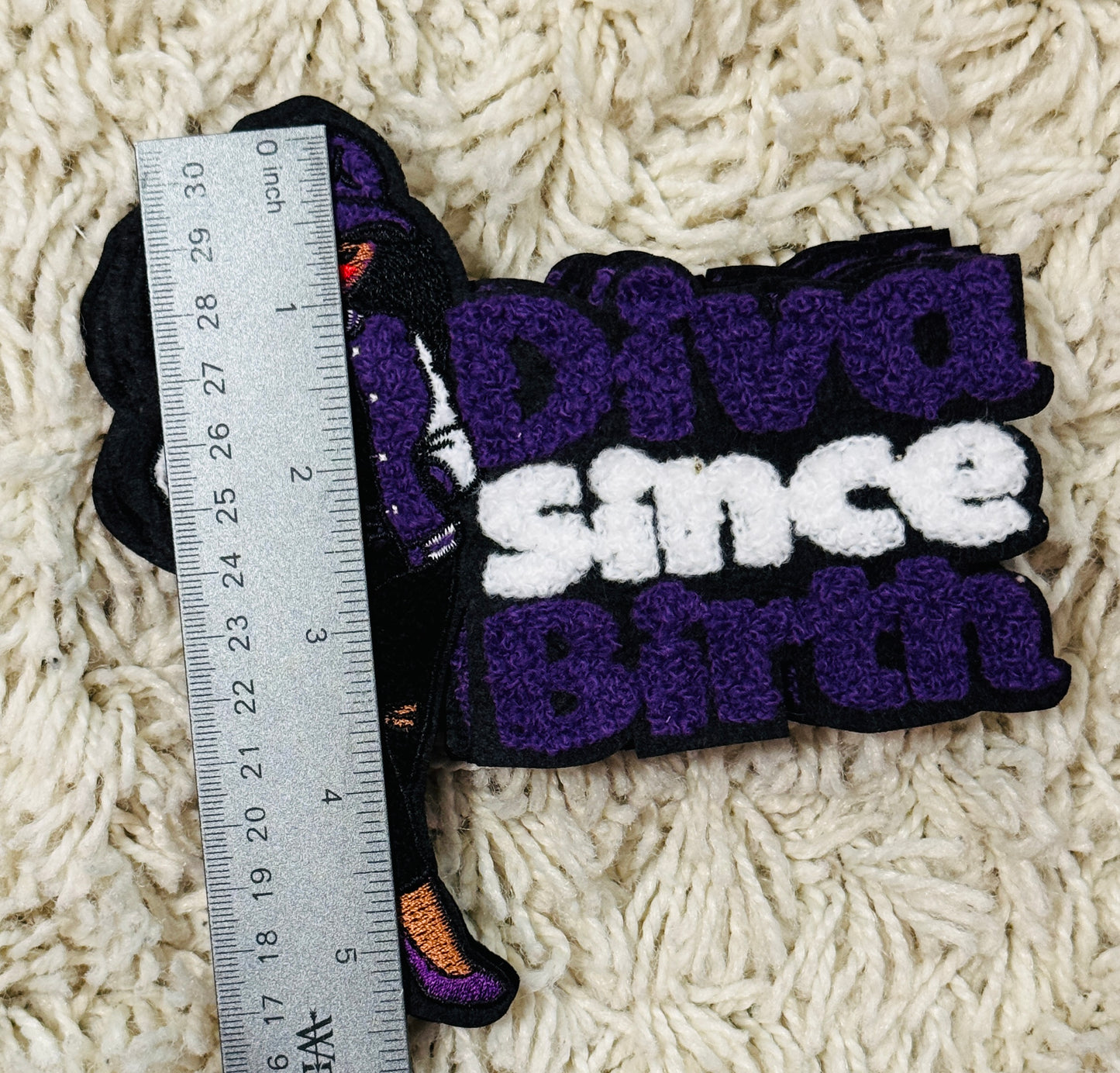 Diva since birth, chenille style, various sizes