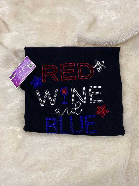 Bling Shirt - Red, Wine and Blue