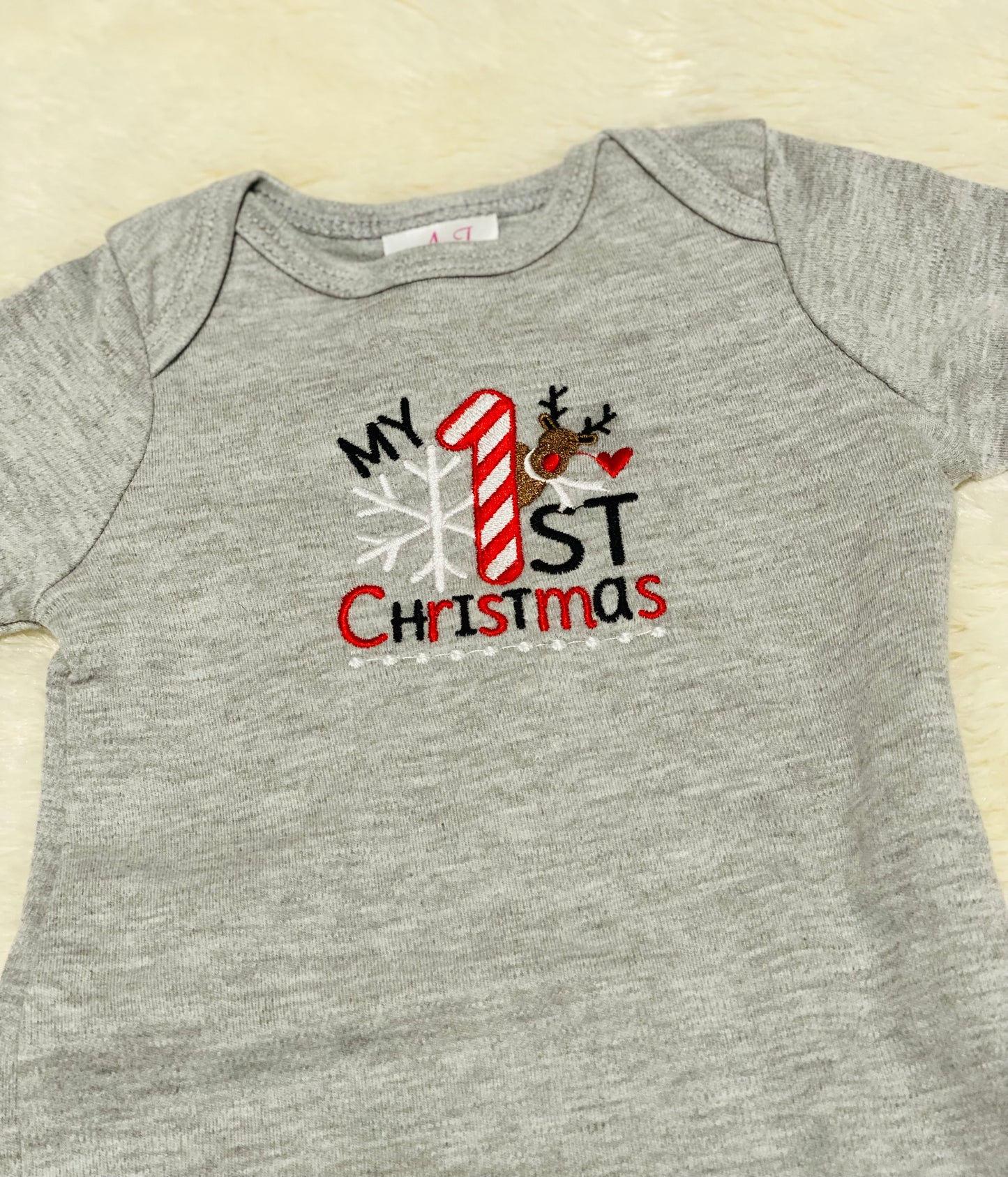 Embroidered Christmas Bodysuit - My 1st Christmas