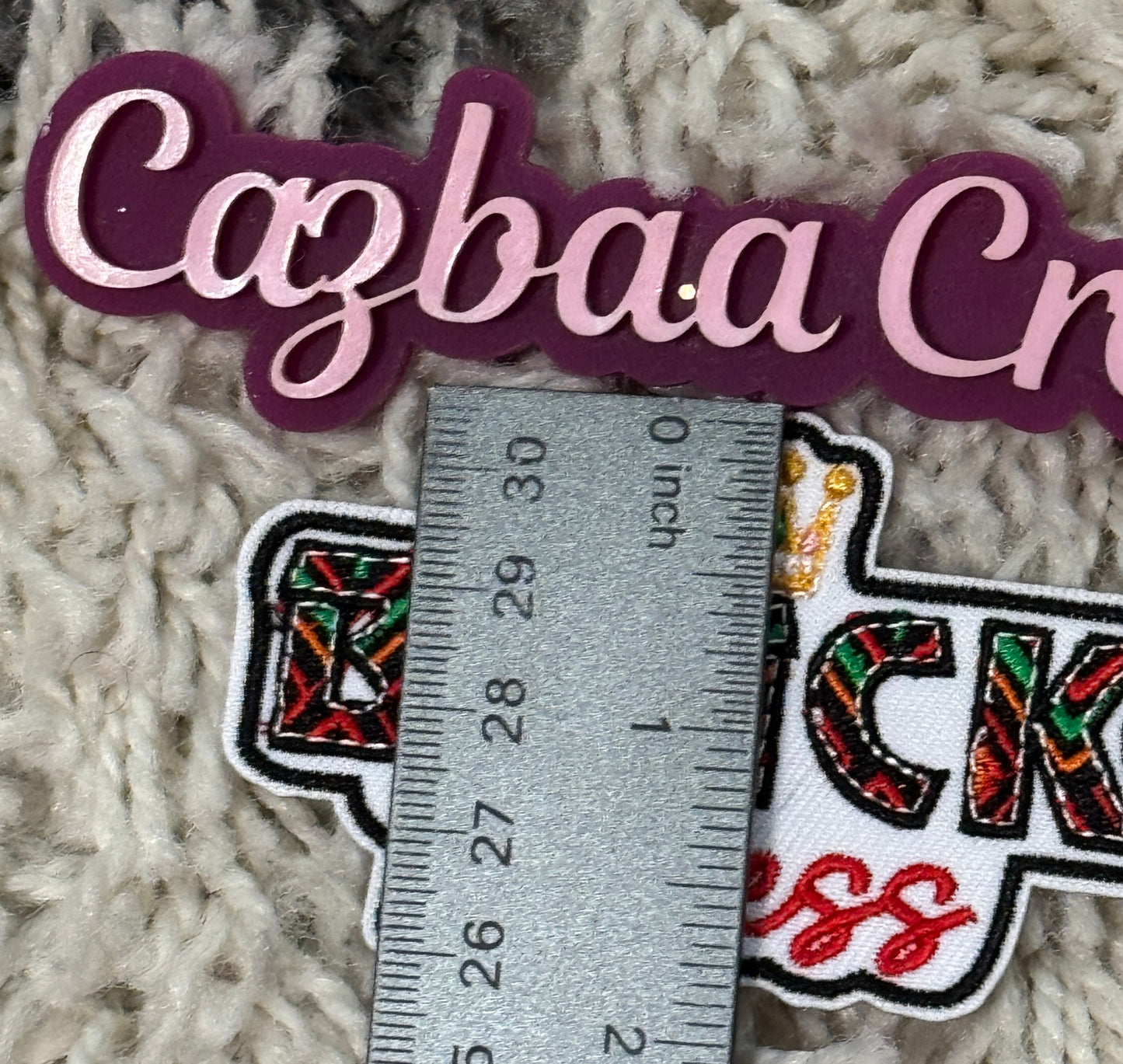 Black Princess embroidery patch