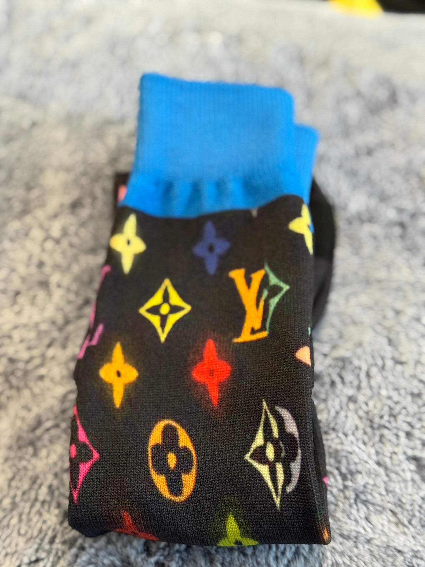 Elegant LV Inspired Black socks