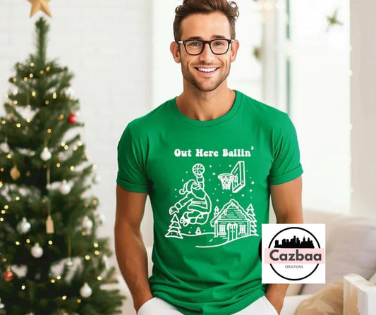 Santa out here ballin'  shirt