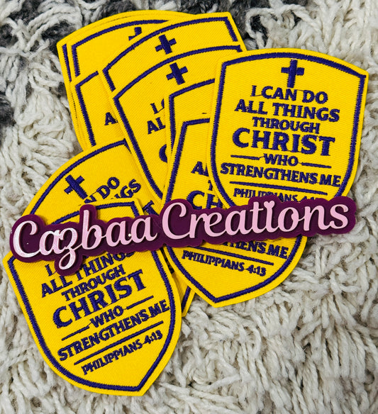 I can do all things embroidery patch