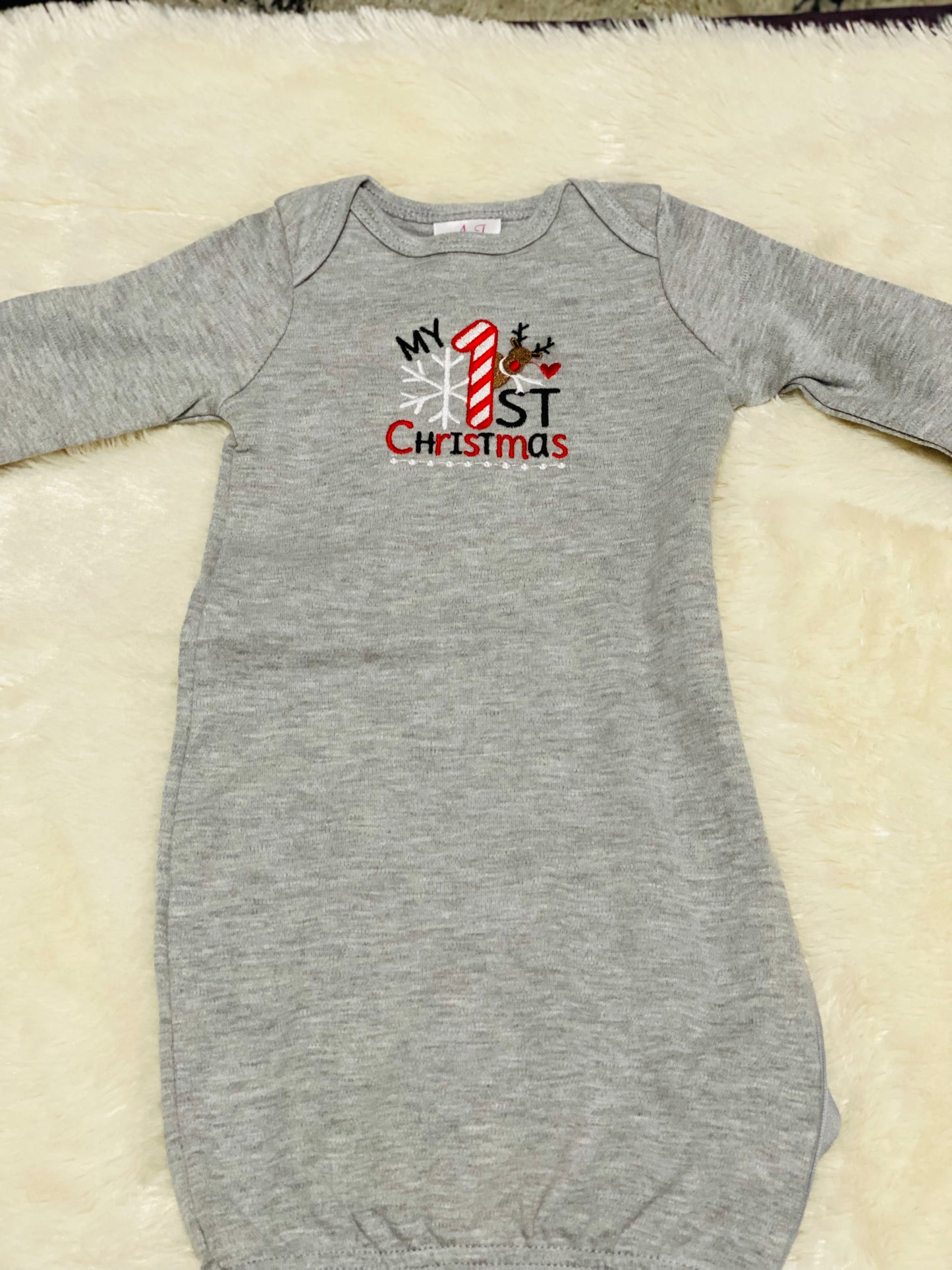 Embroidered Christmas Bodysuit - My 1st Christmas