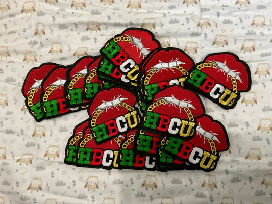 Red Lips “HBCU Gold Chain” Sequin Patch – 3.25 x 3.0 inches