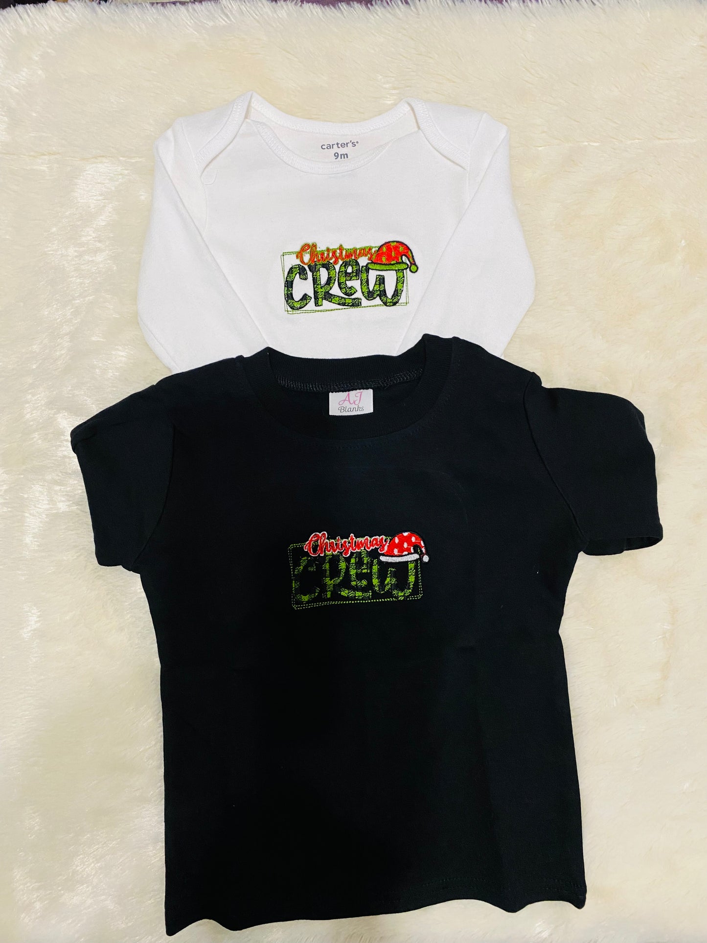 Embroidered Christmas Bodysuit - Christmas Crew