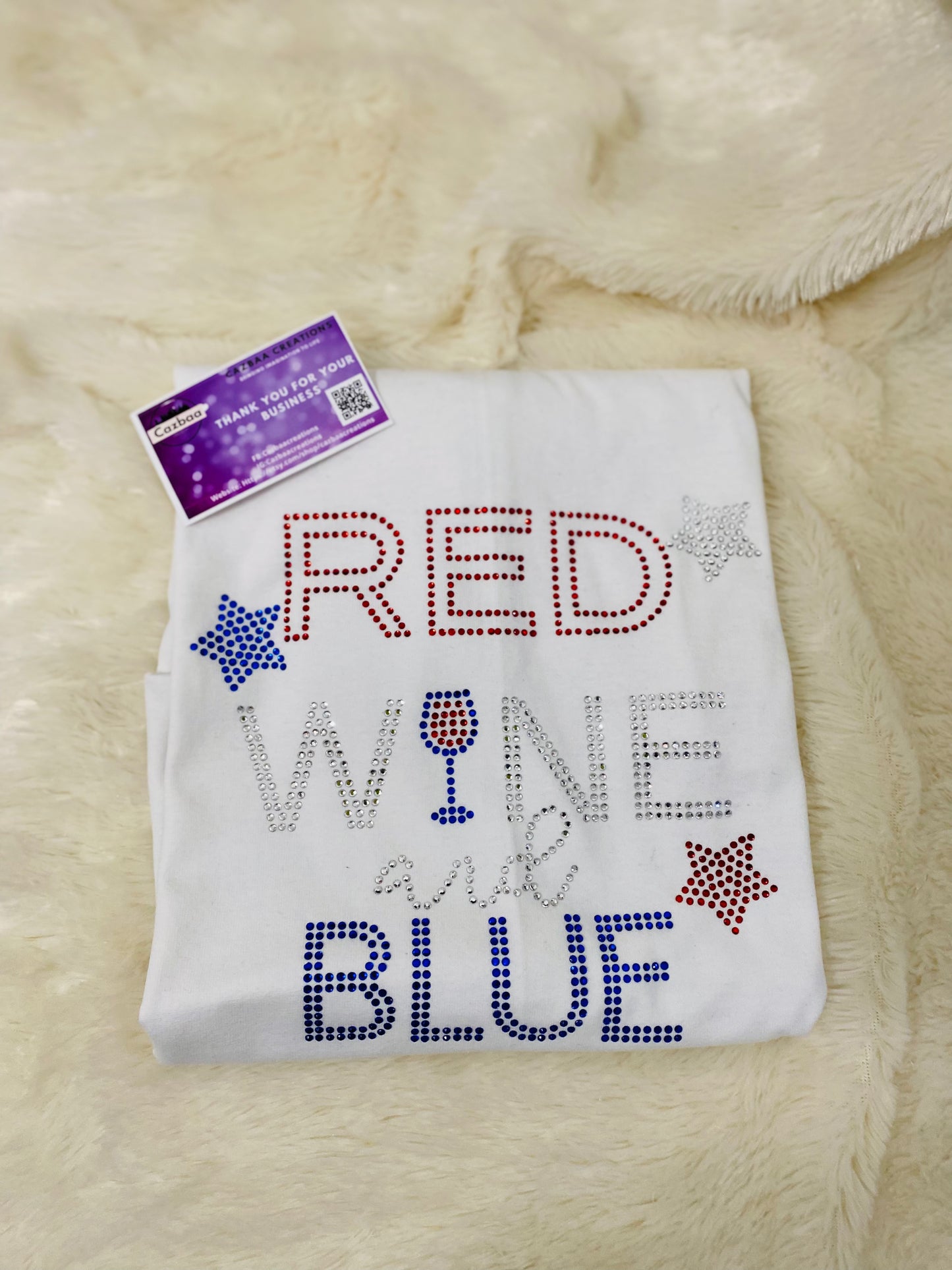 Bling Shirt - Red, Wine and Blue