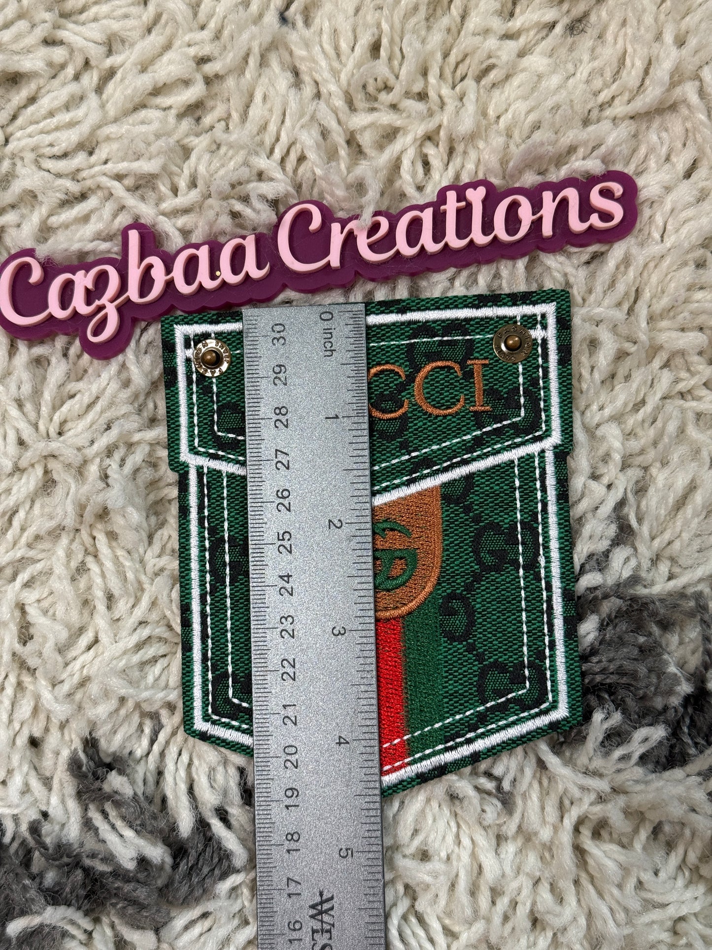 Gucci inspired Embroidery pocket