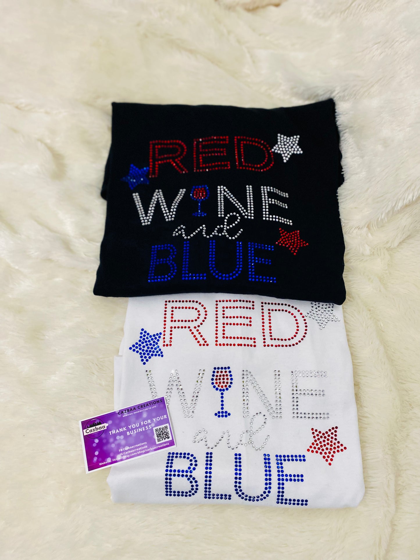 Bling Shirt - Red, Wine and Blue