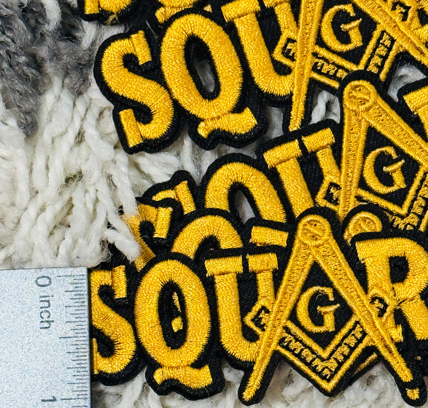 Masonic Square and Compass embroidery patch,chenille patch