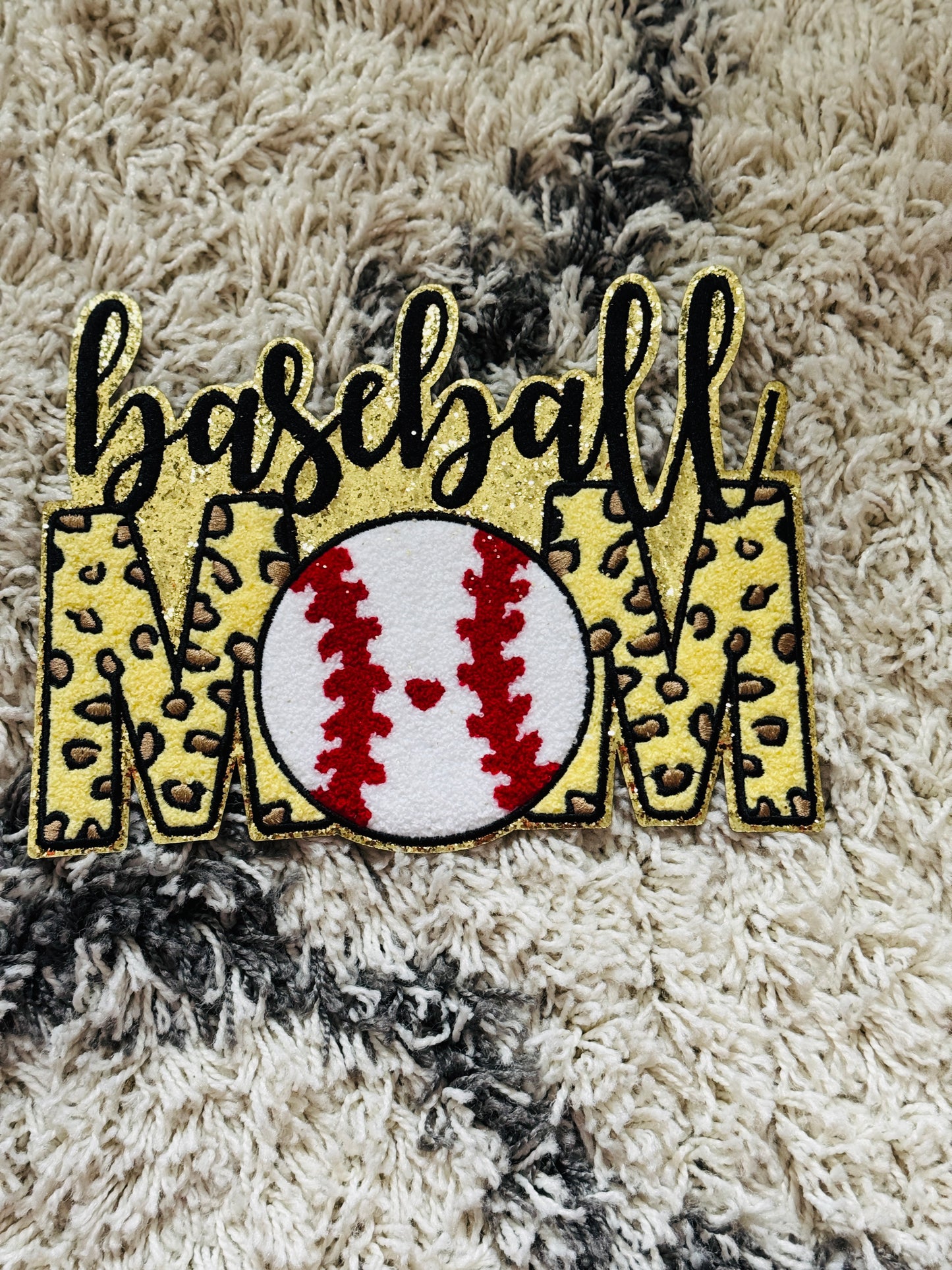 Baseball Mom Chenille patch