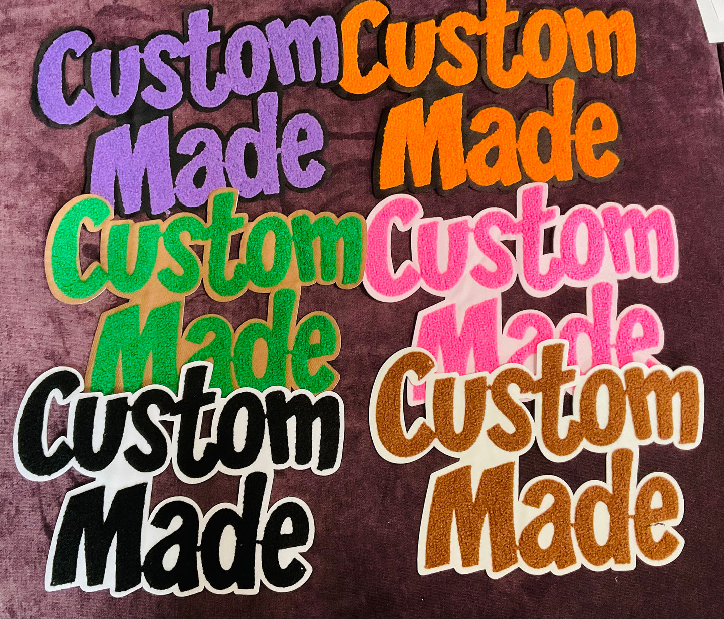 Custom Made Chenille Large Embroidery Patch,