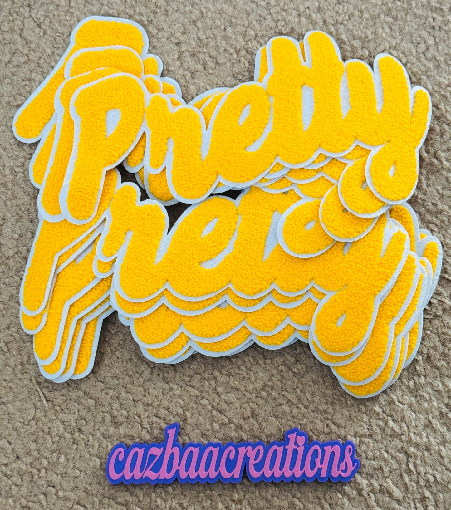Yellow chenille Pretty patch