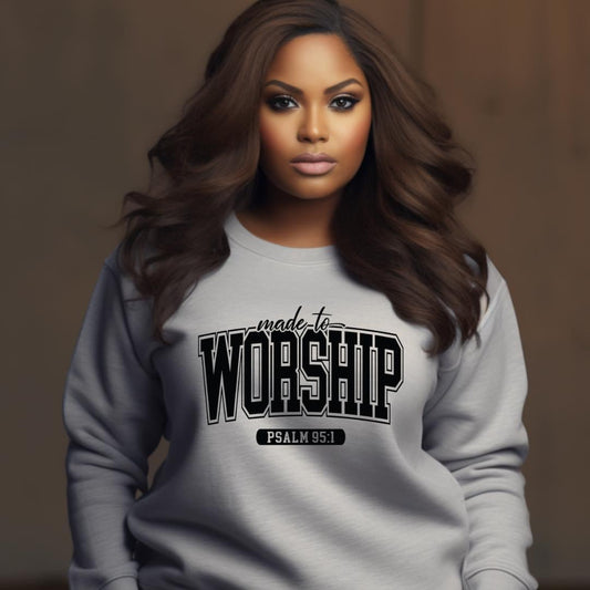 Made to Worship Shirt-Black letters
