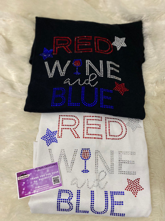 Bling Shirt - Red, Wine and Blue