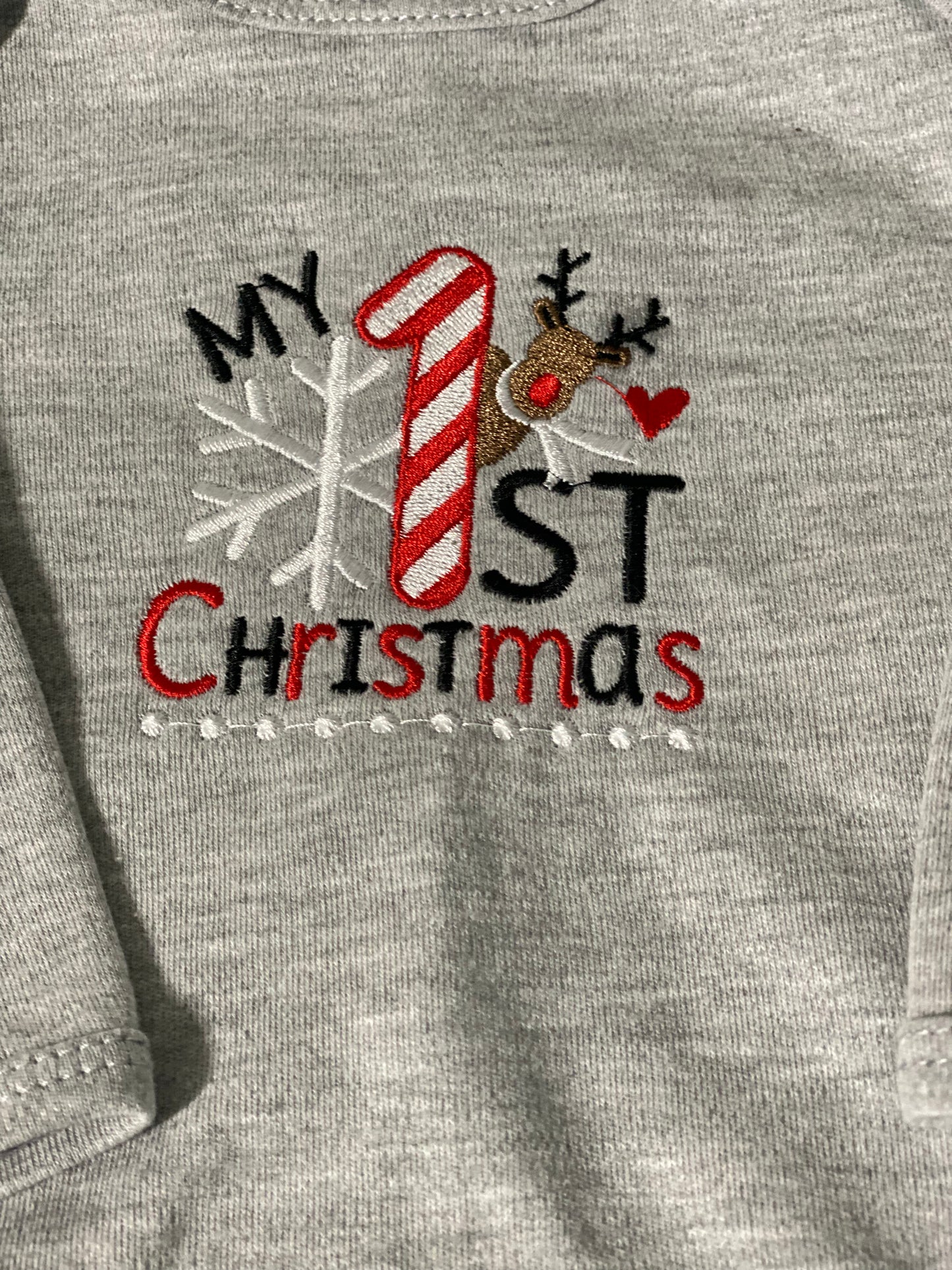 Embroidered Christmas Bodysuit - My 1st Christmas