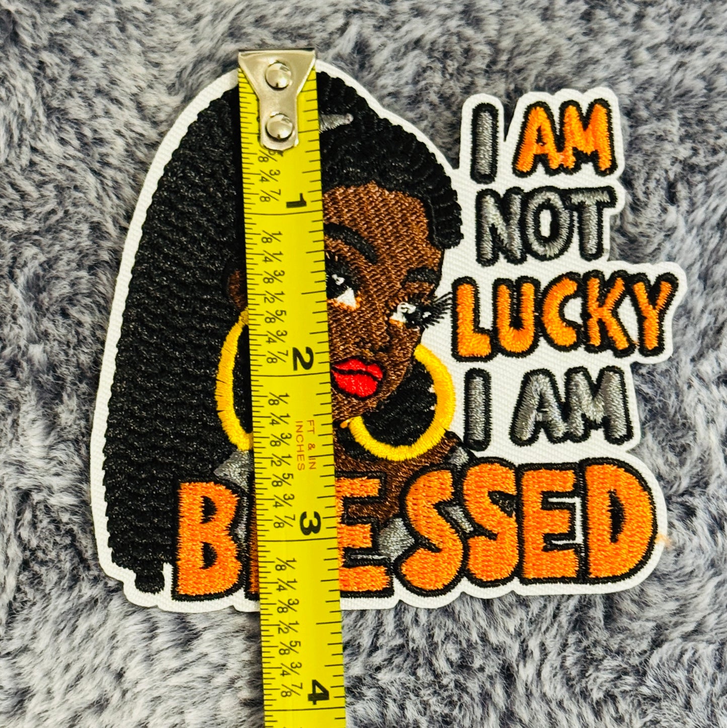 I am not lucky I am blessed embroidery patch, faith, religion