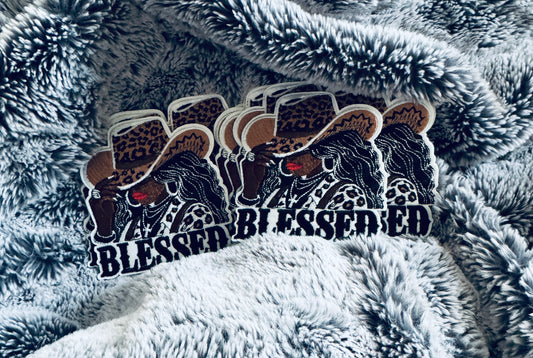 Blessed cowgirl embroidery patch