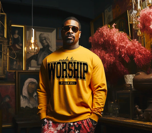 Made To Worship Shirt - Black Letters