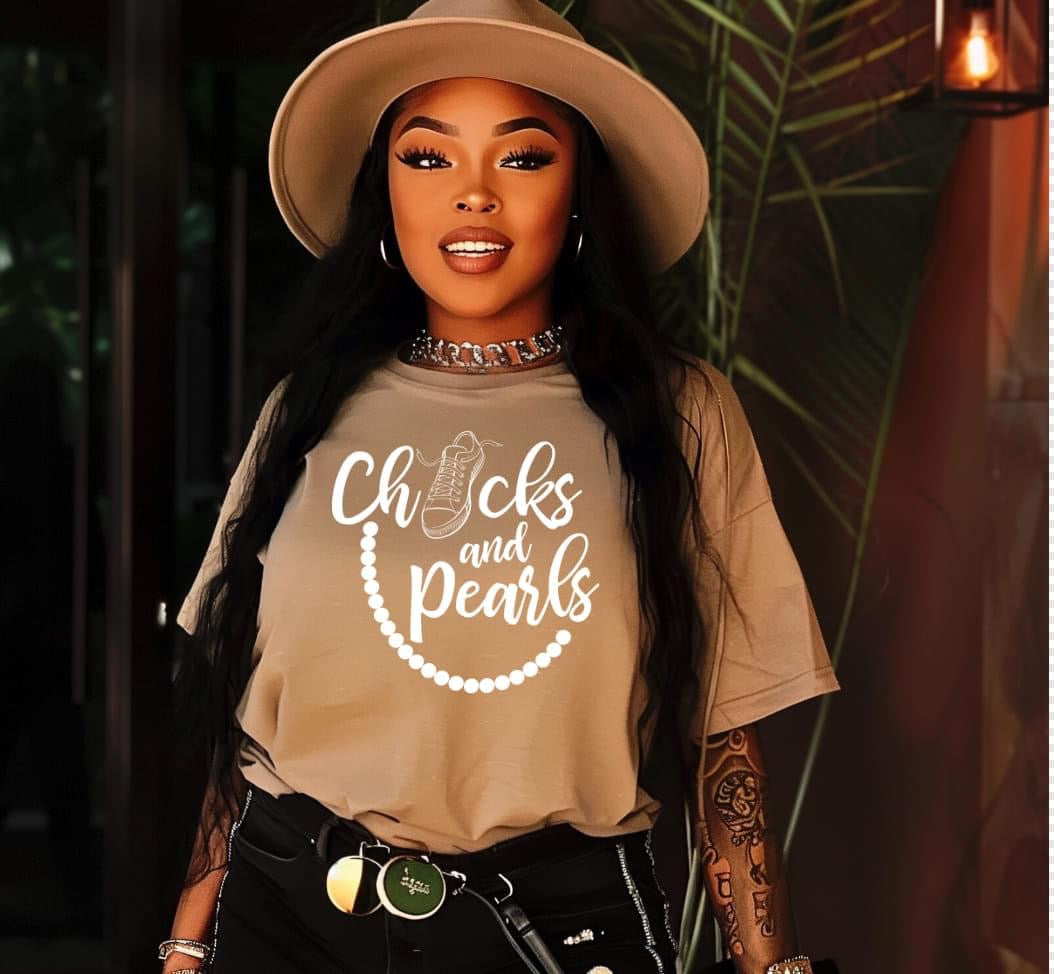 Chucks and Pearls Tshirt