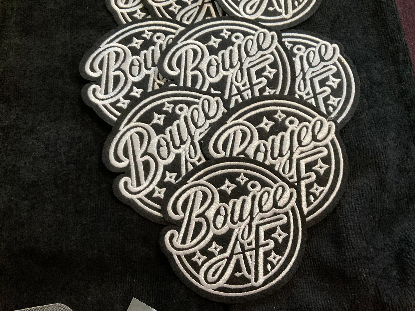 Bougie AF emboridery patch, sarcasm, iron on or sew patch