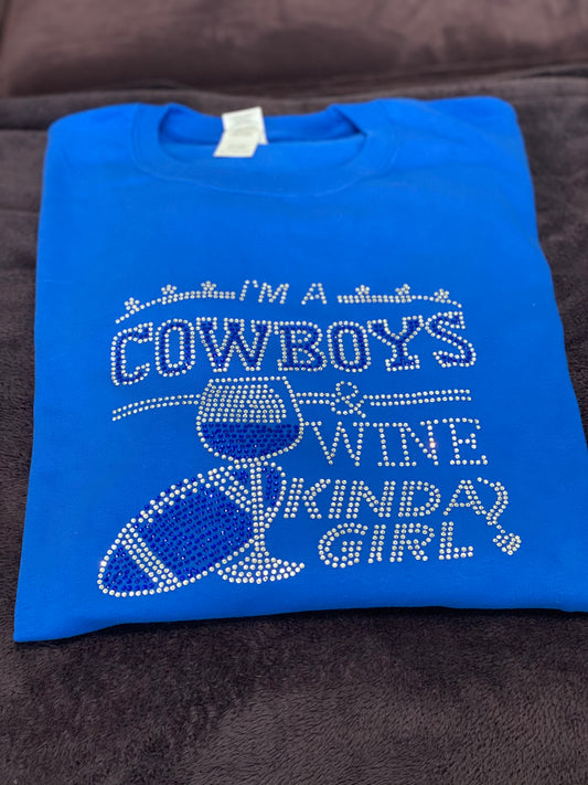 Blinged Football shirt - wine kind of girl