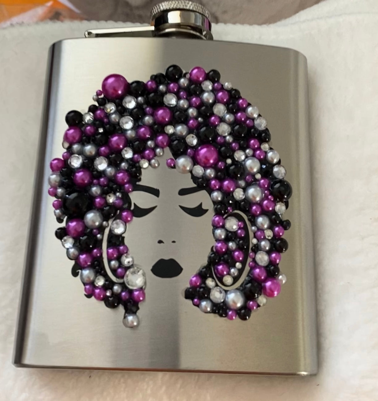 Flasks with rhinestones