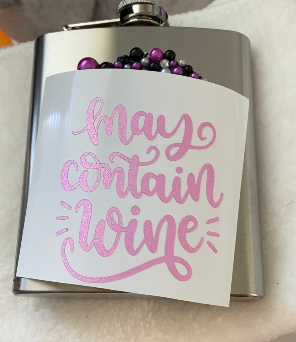 Flasks with rhinestones