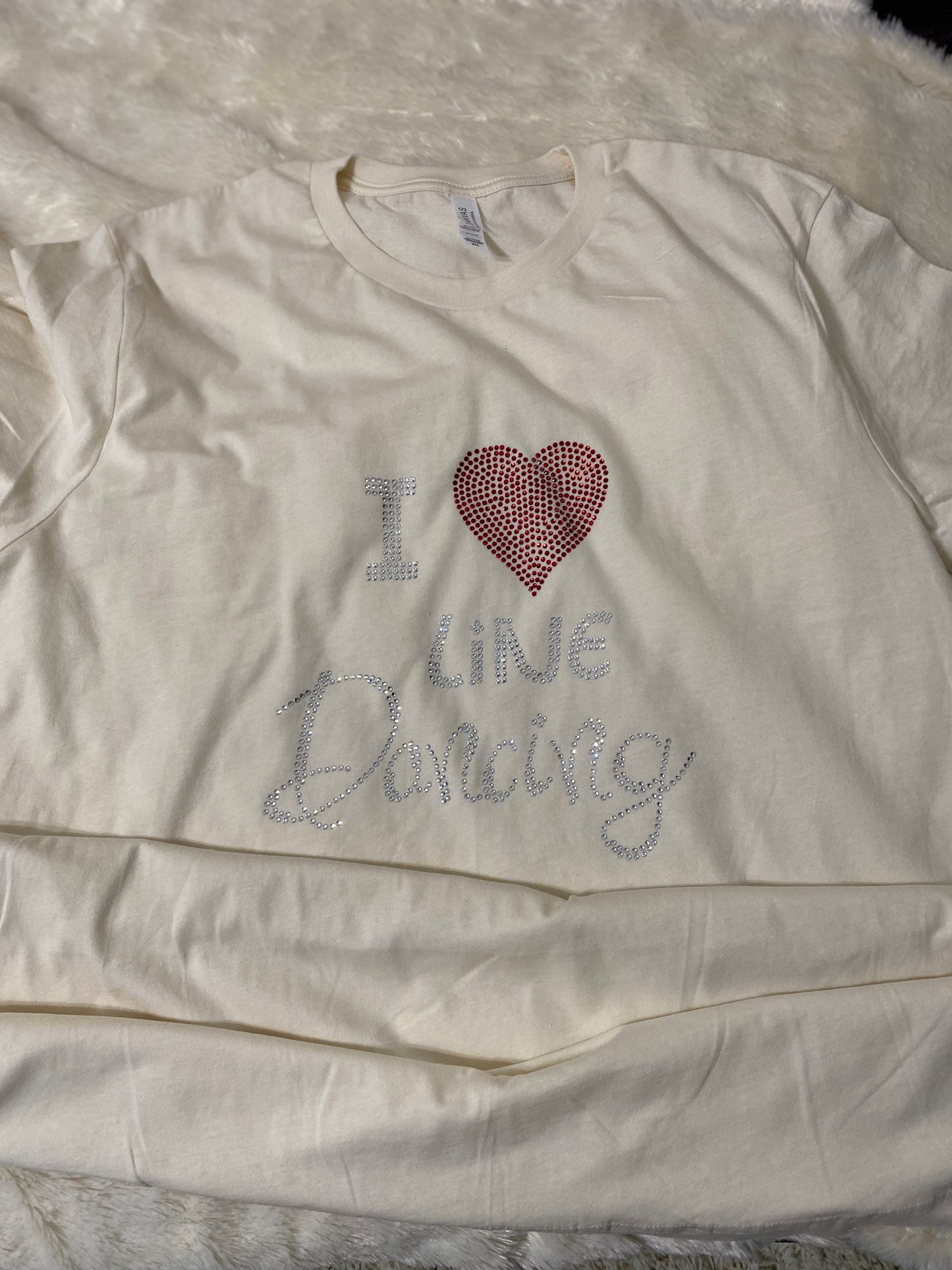 I love Line Dancing with heart tshirt