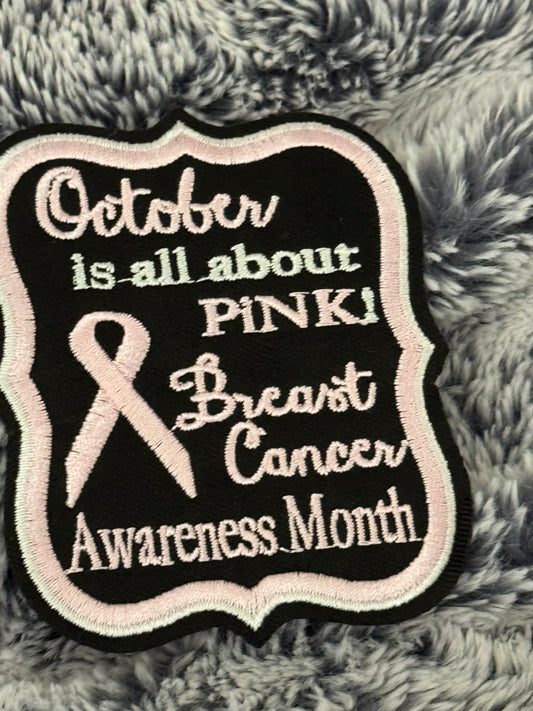 October is all about pink! embroidery ribbon, Breast Cancer Awareness, Cancer