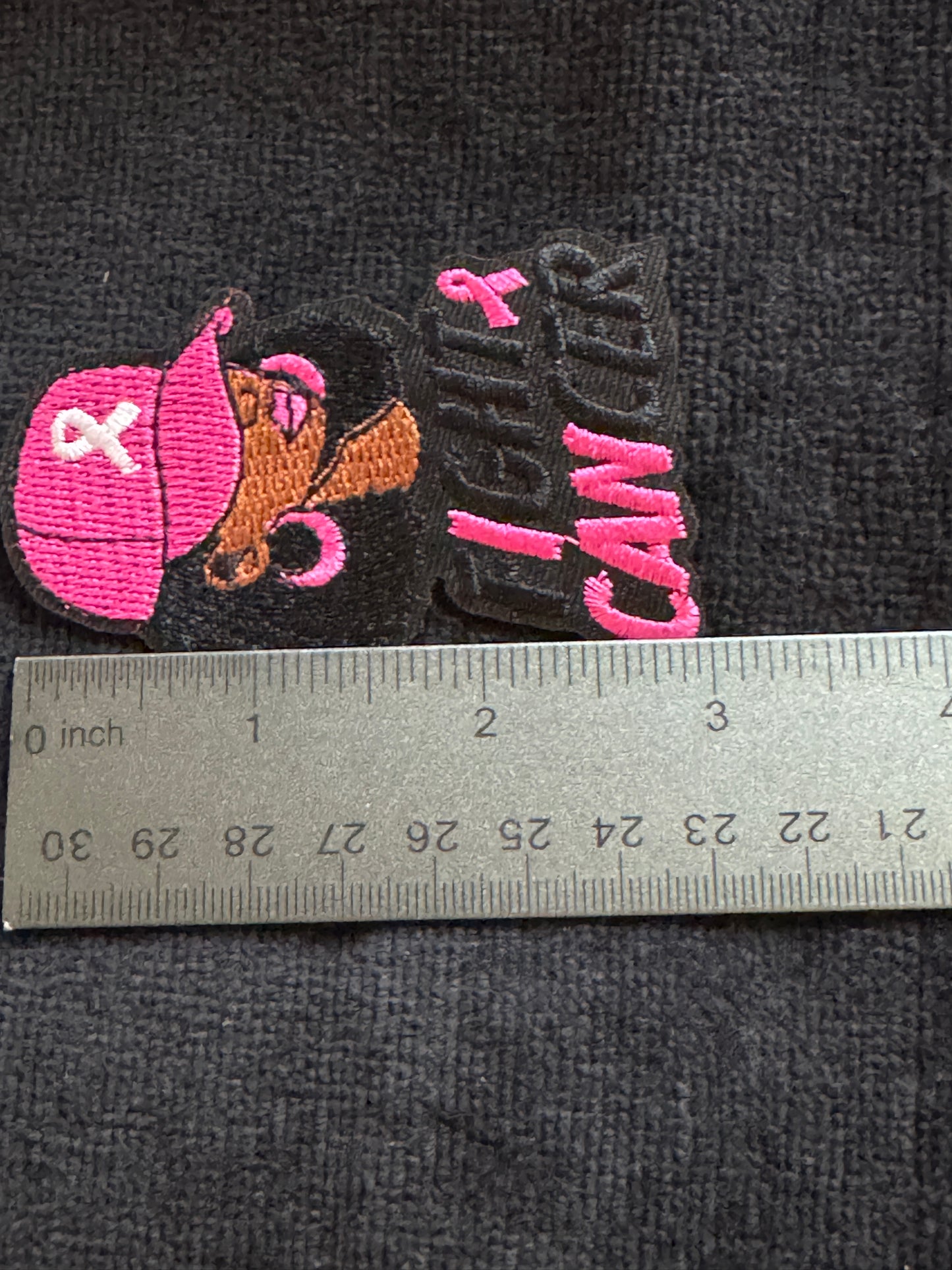 Fight Cancer Girl, I can, embroidery patch, Pink Ribbon