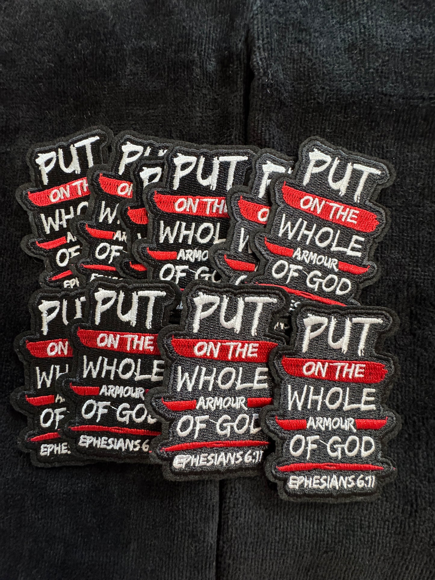 Armour of God Embroidery Patch, Religion, Ephesians 6:11, Bible verse, Faith
