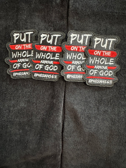 Armour of God Embroidery Patch, Religion, Ephesians 6:11, Bible verse, Faith
