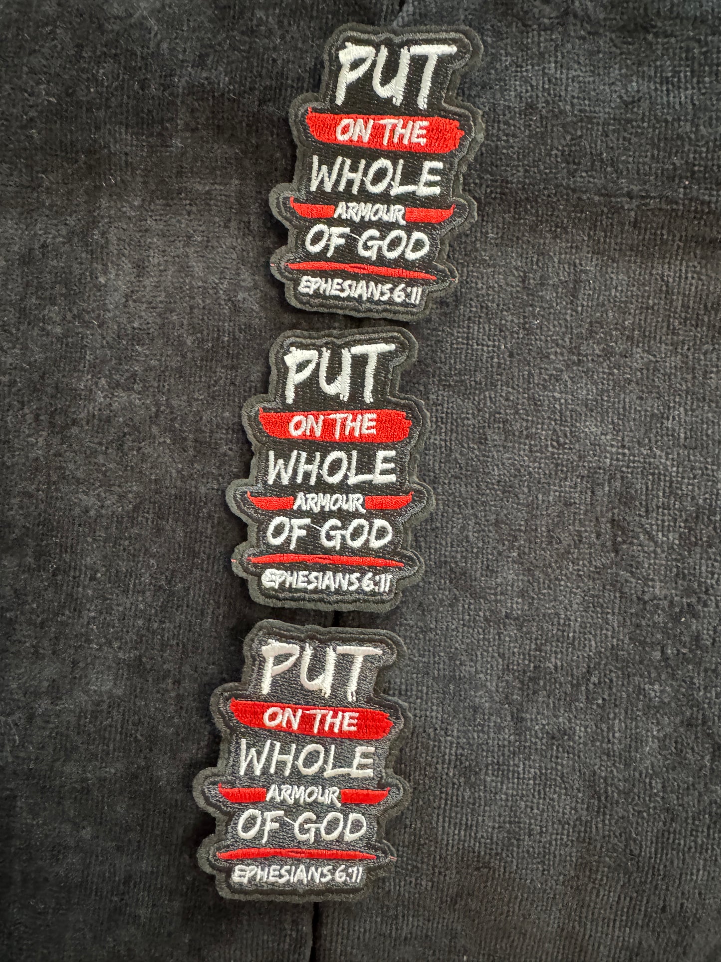Armour of God Embroidery Patch, Religion, Ephesians 6:11, Bible verse, Faith