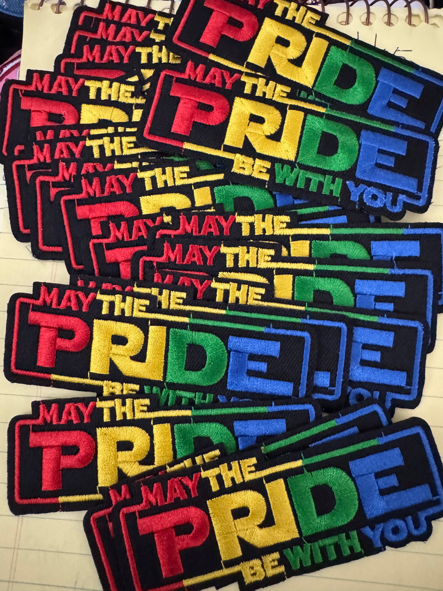 May the Pride be with you embroidery patch