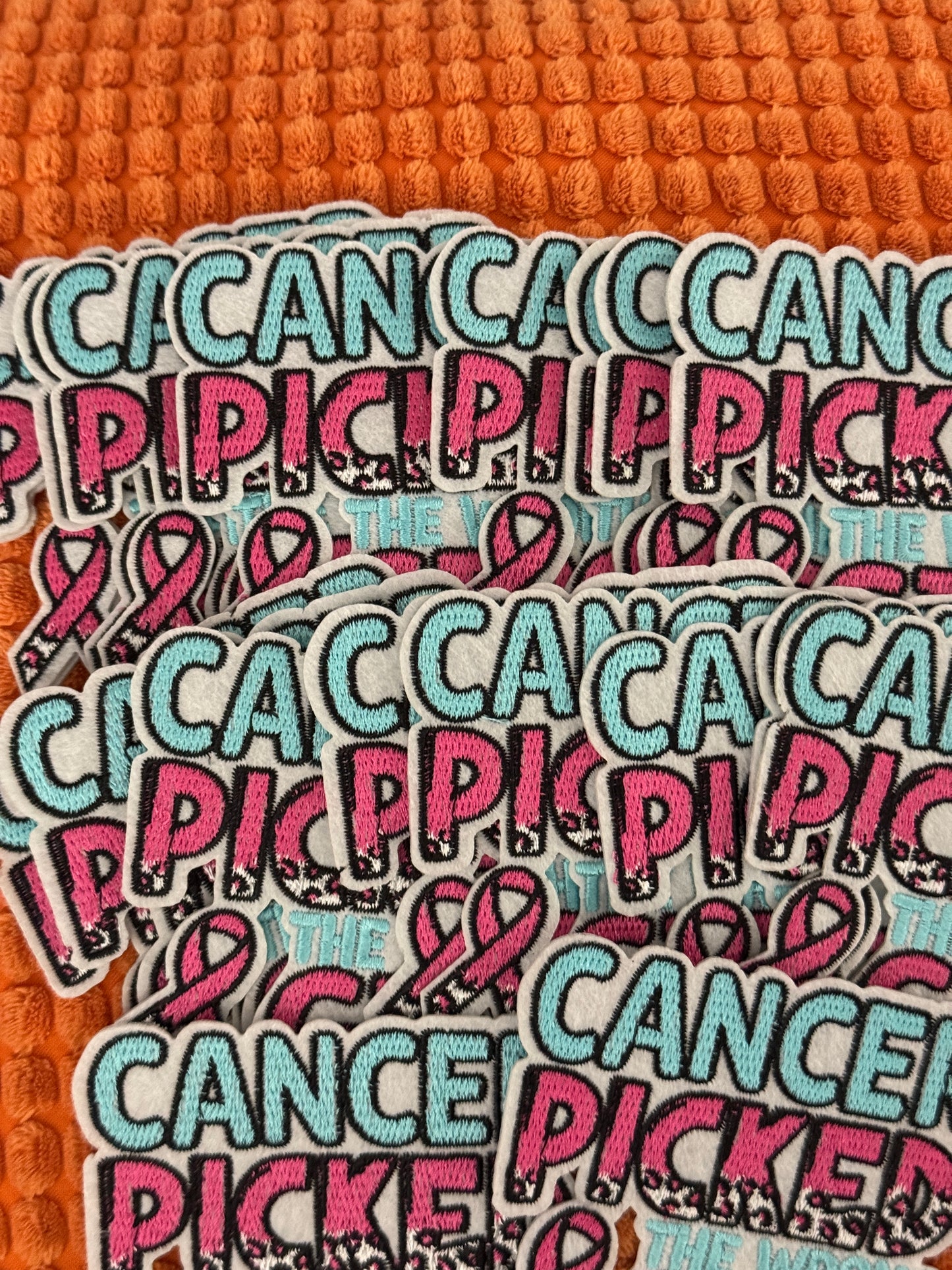 Cancer Picked the wrong Girl embroidery patch