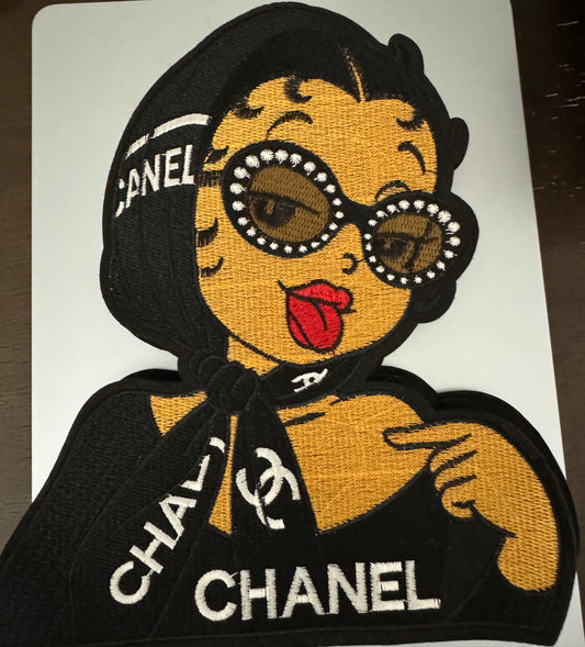 Elegant C-Diva embroidery patch