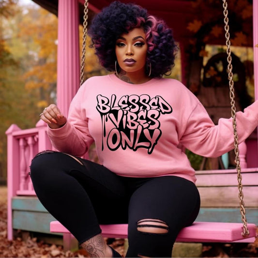 Blessed Vibes Only Shirt, t-shirt, crew/sweatshirt or hoodie, religion, faith
