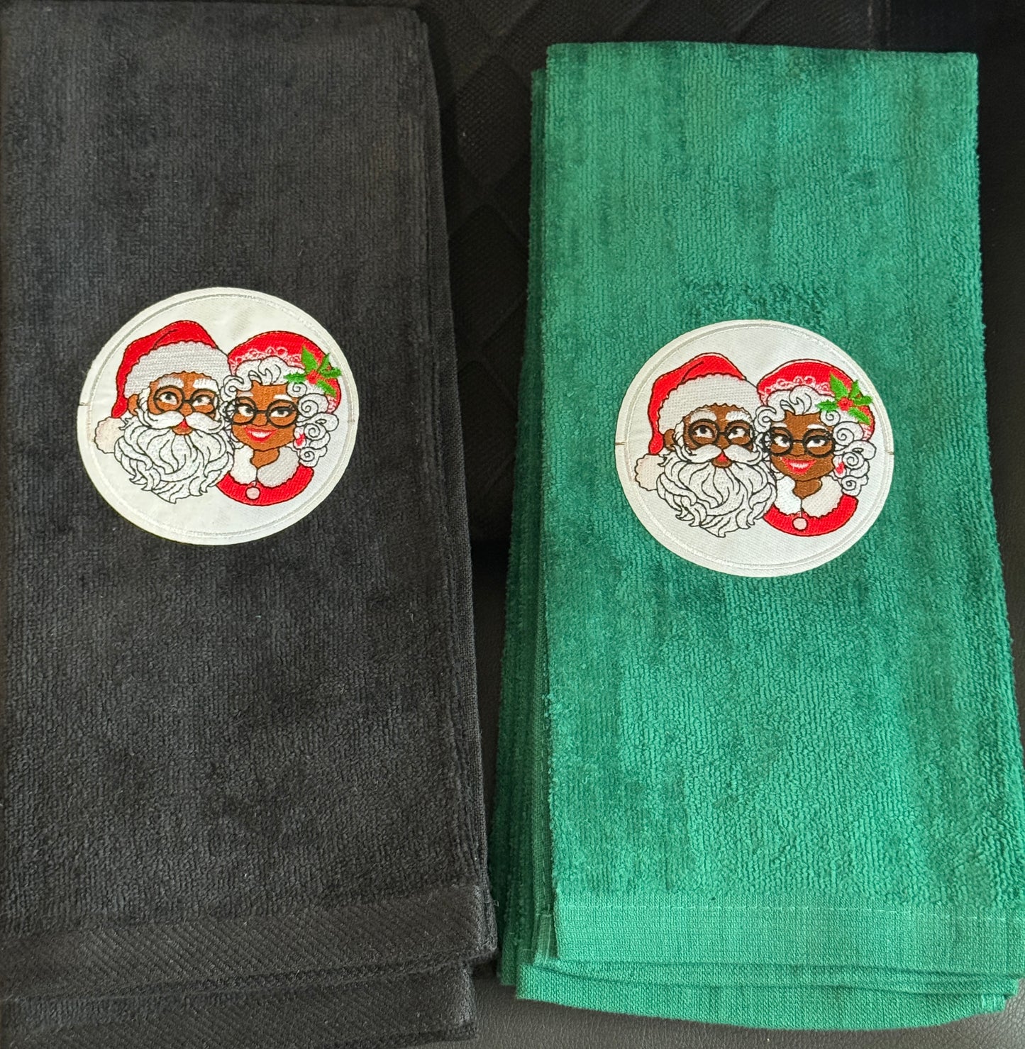 Santa and Mrs. Claus Christmas Towels