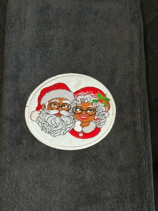 Santa and Mrs. Claus Christmas Towels