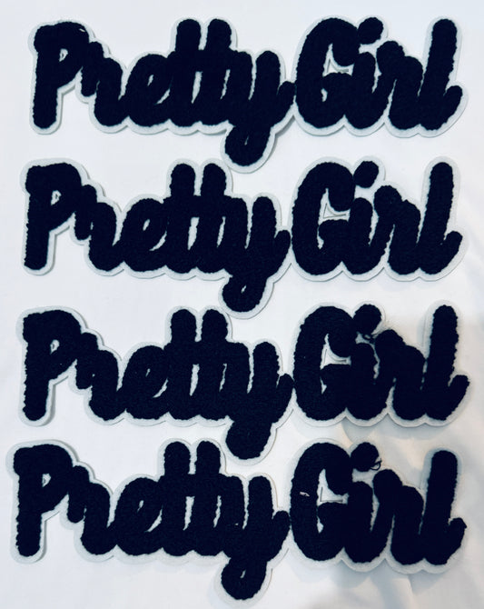 Pretty Girl Chenille Patch in various colors