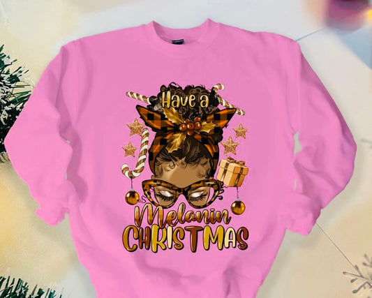 Have a Melanin Christmas (with candy canes) tshirt