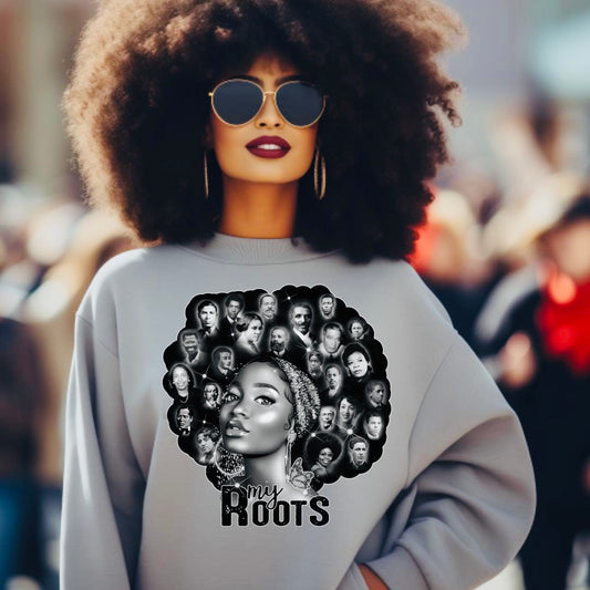 My Roots Sweatshirt/Crew and/or Hoodie with Rhinestone strings