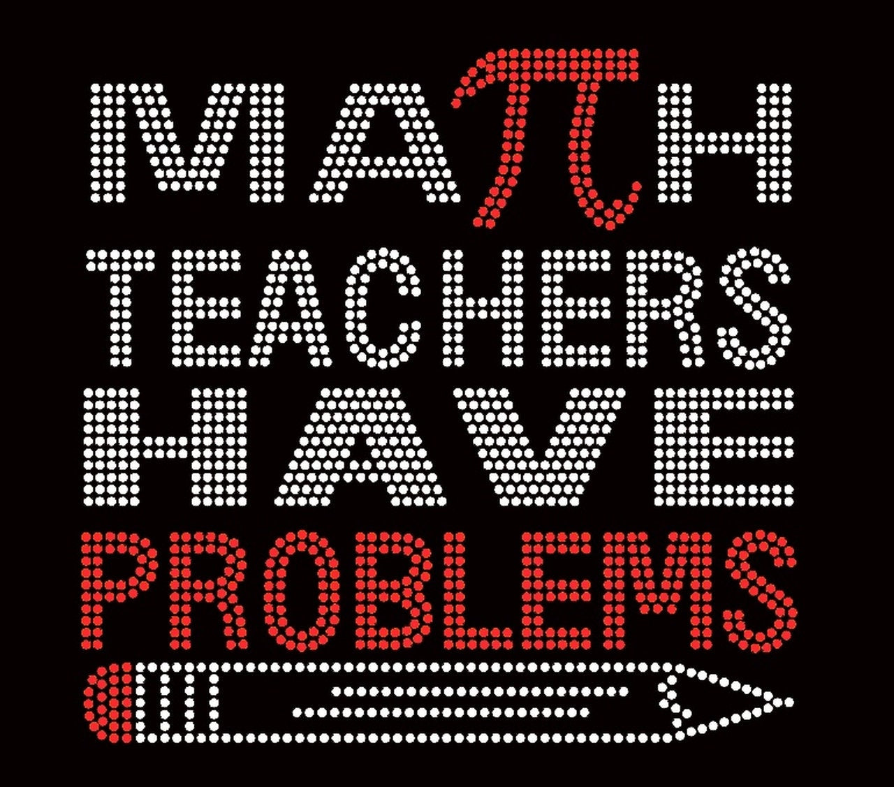 Blinged Educator Shirt - Math Teacher