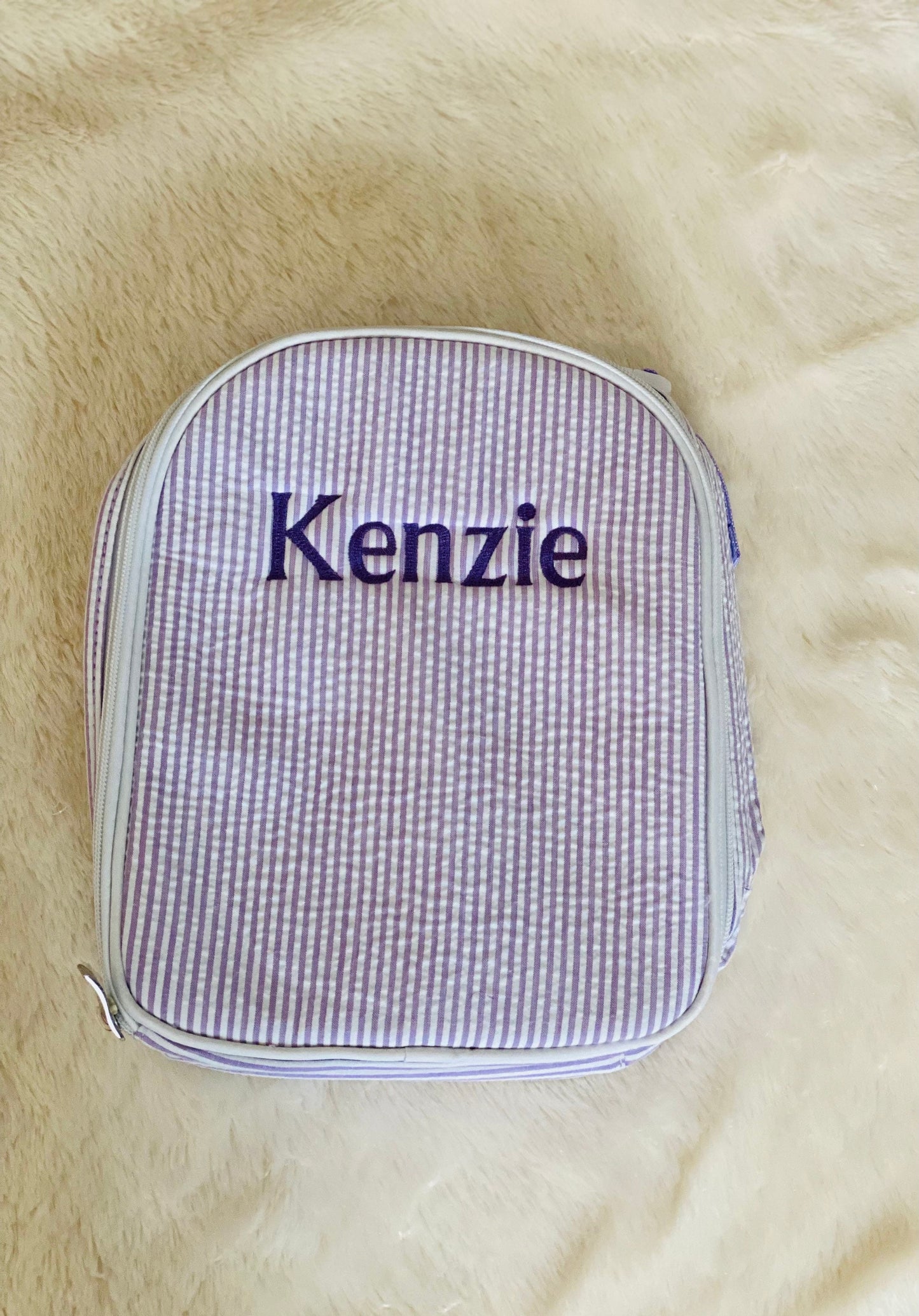 Embroidered Seersucker lunchbox