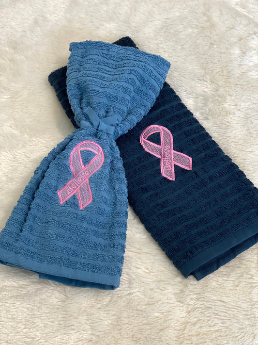 Embroidered Breast Cancer towel