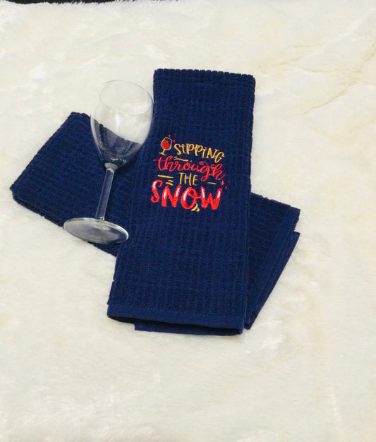 Hand Towel - Sipping through the snow