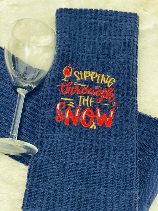 Hand Towel - Sipping through the snow