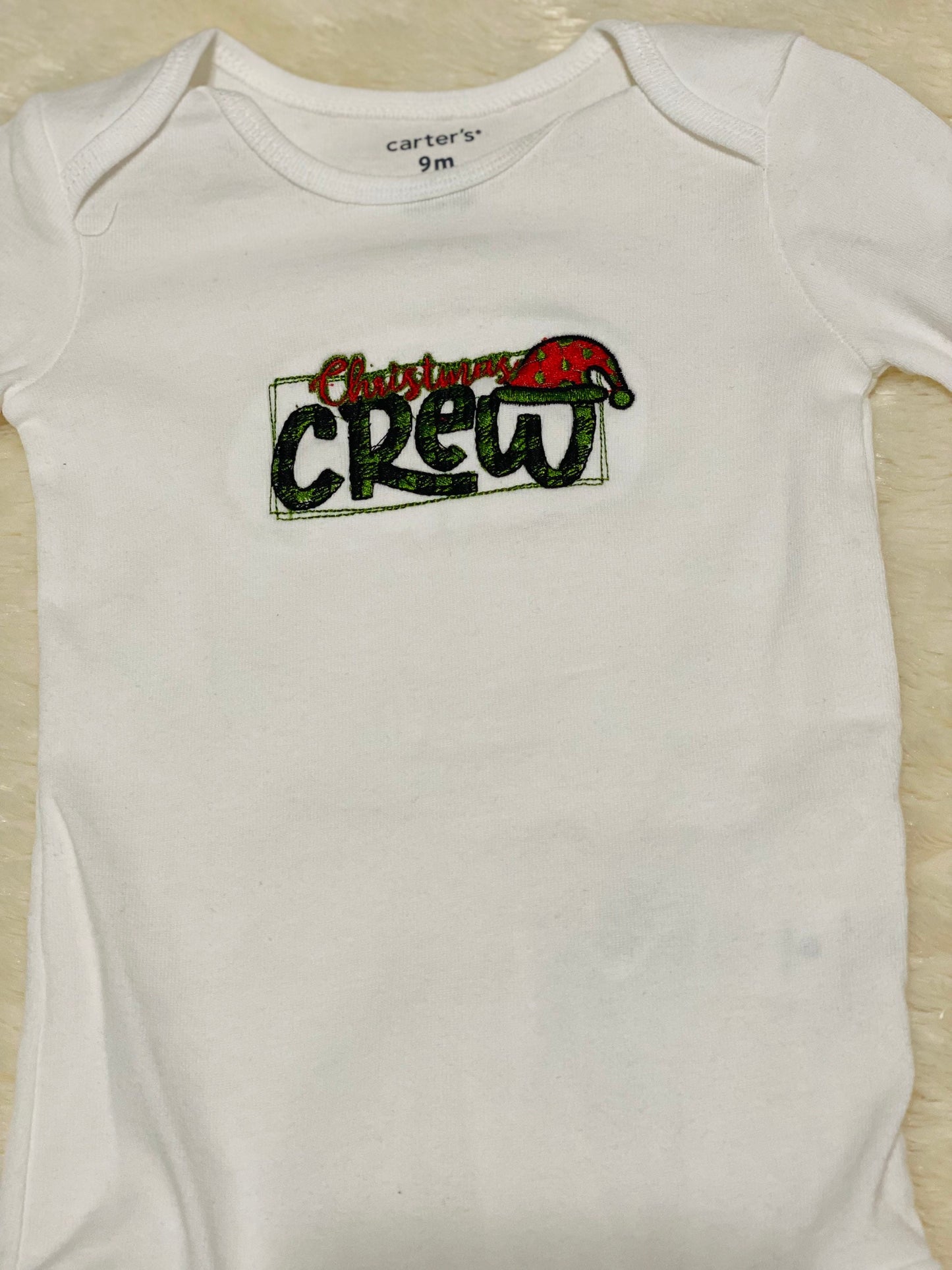 Embroidered Christmas Bodysuit - Christmas Crew
