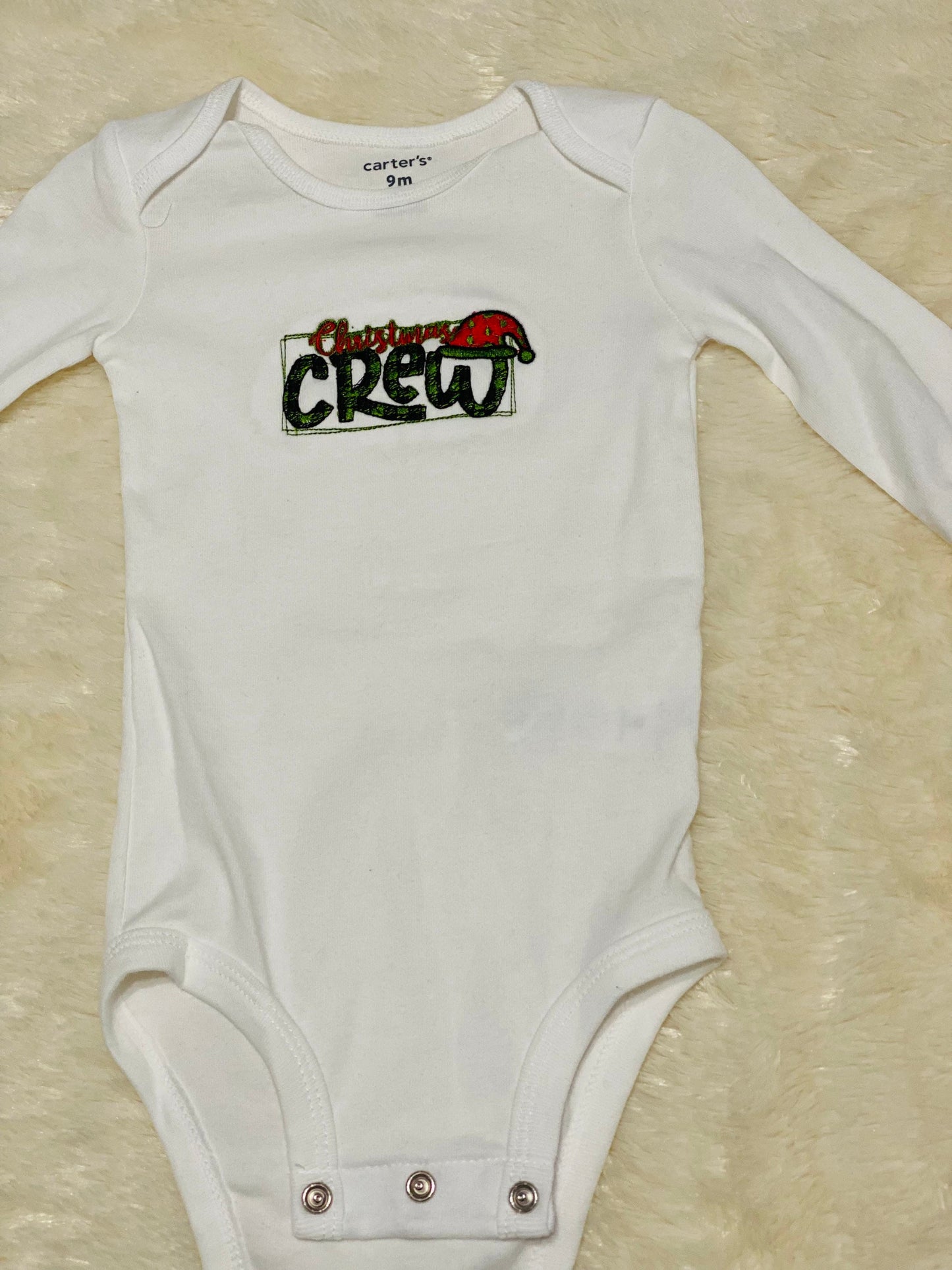 Embroidered Christmas Bodysuit - Christmas Crew